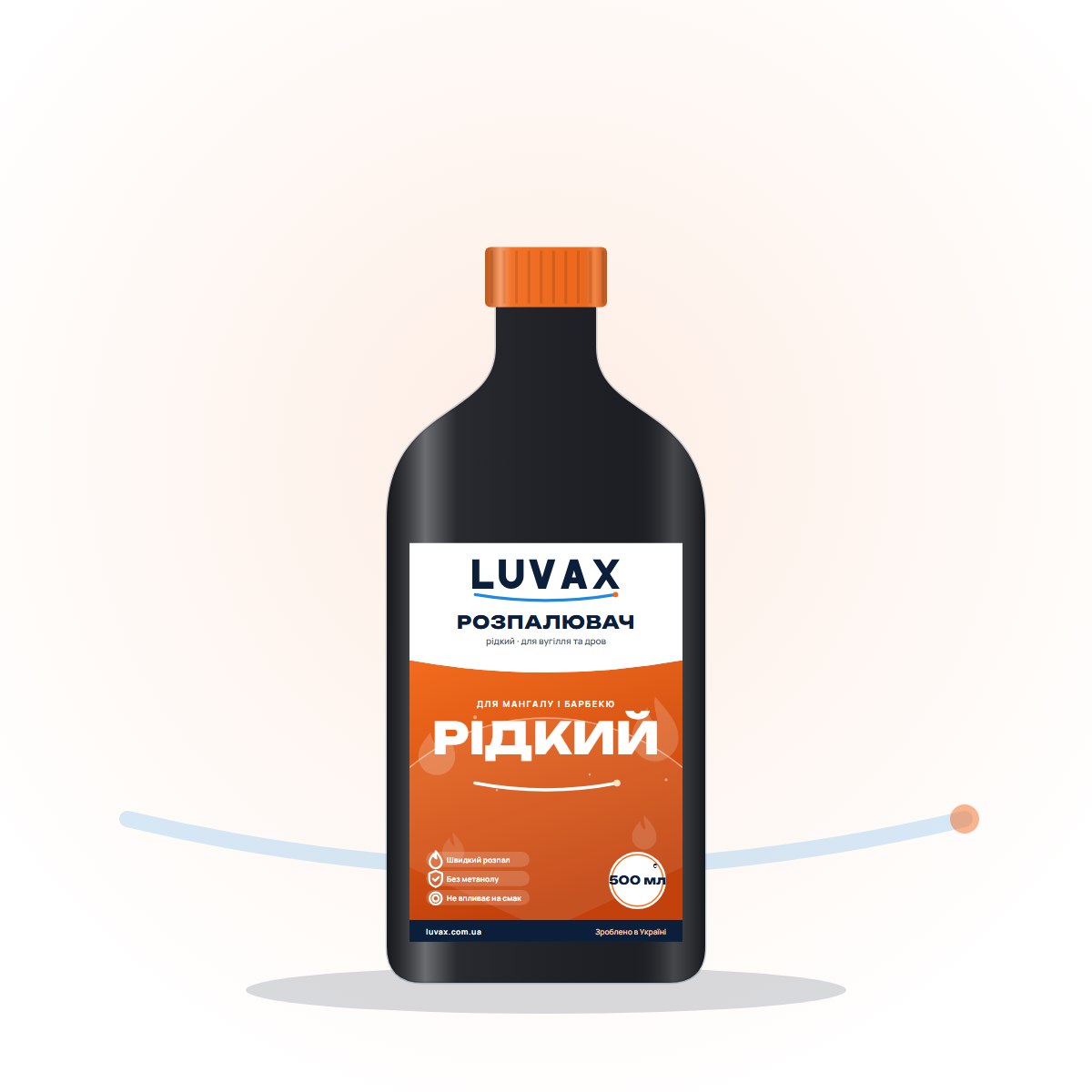 Розпалювач для вугілля (рідина) LUVAX, 500 мл